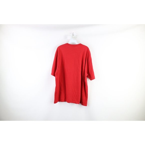 Vintage 90s Tommy Hilfiger Mens Size XL Faded Short Sleeve T-Shirt Red Cotton - Picture 6 of 8